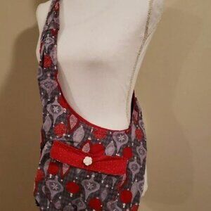Reversible Christmas holiday crossbag - handmade